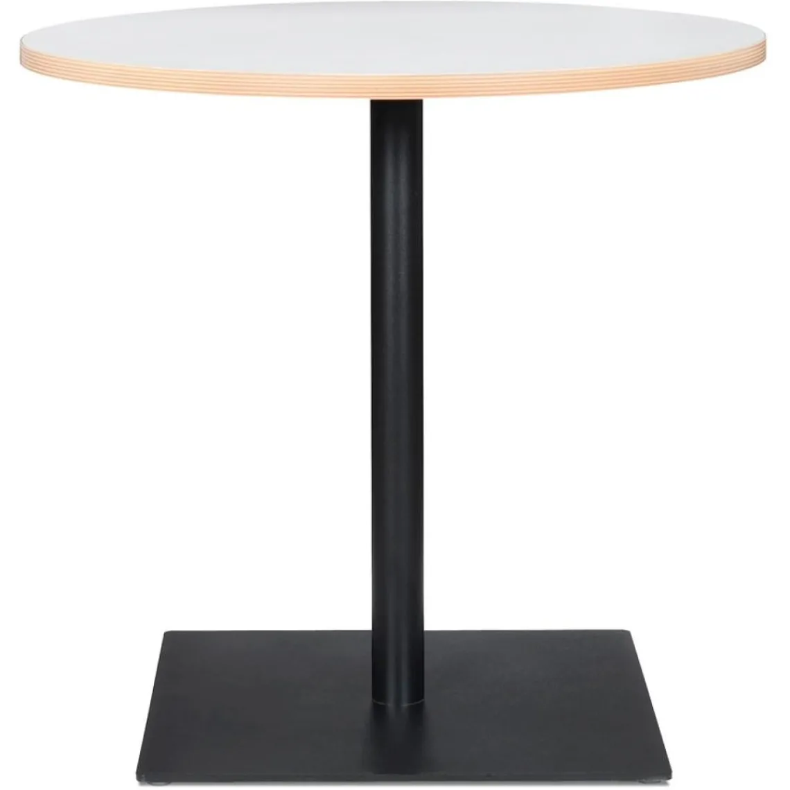 ALTEREGO Table ronde 'FUSION ROUND' blanche et structure noire Clearance