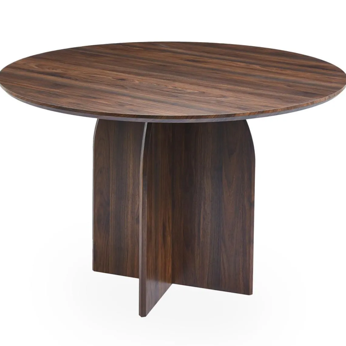 3S. x Home Table ronde élégante Calyptus Bois foncé Outlet