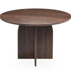 3S. x Home Table ronde élégante Calyptus Bois foncé Outlet