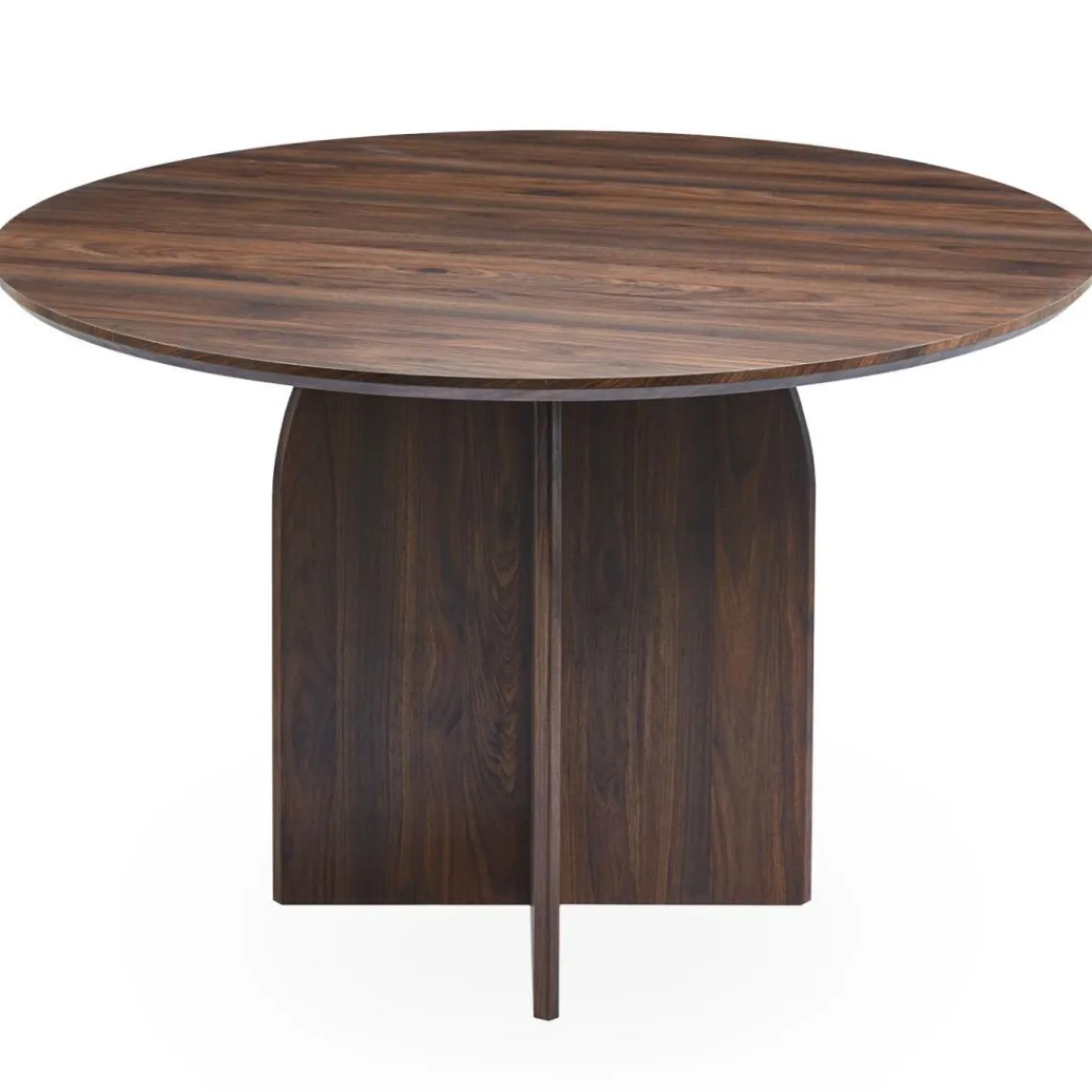 3S. x Home Table ronde élégante Calyptus Bois foncé Outlet