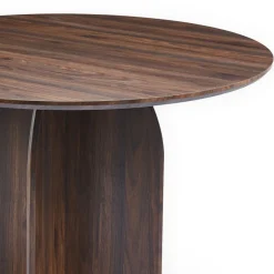 3S. x Home Table ronde élégante Calyptus Bois foncé Outlet