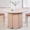 3S. x Home Table ronde style japandi Tulipa rallonges intégrées Bois clair Best