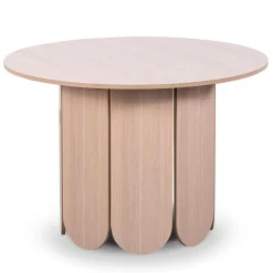 3S. x Home Table ronde style japandi Tulipa rallonges intégrées Bois clair Best