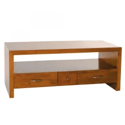 Macabane Table TV 1 niche 3 tiroirs en bois mindi New