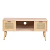 3S. x Home Table TV Scandinave en Bois 2 Tiroirs Rangement AKITA - Marron Clair Hot