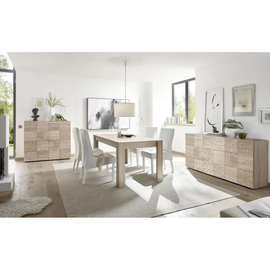 3S. x Home Table 180x90cm MIRO décor chêne samoa Clearance