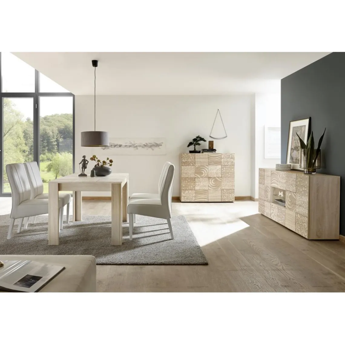 3S. x Home Table 180x90cm MIRO décor chêne samoa Clearance