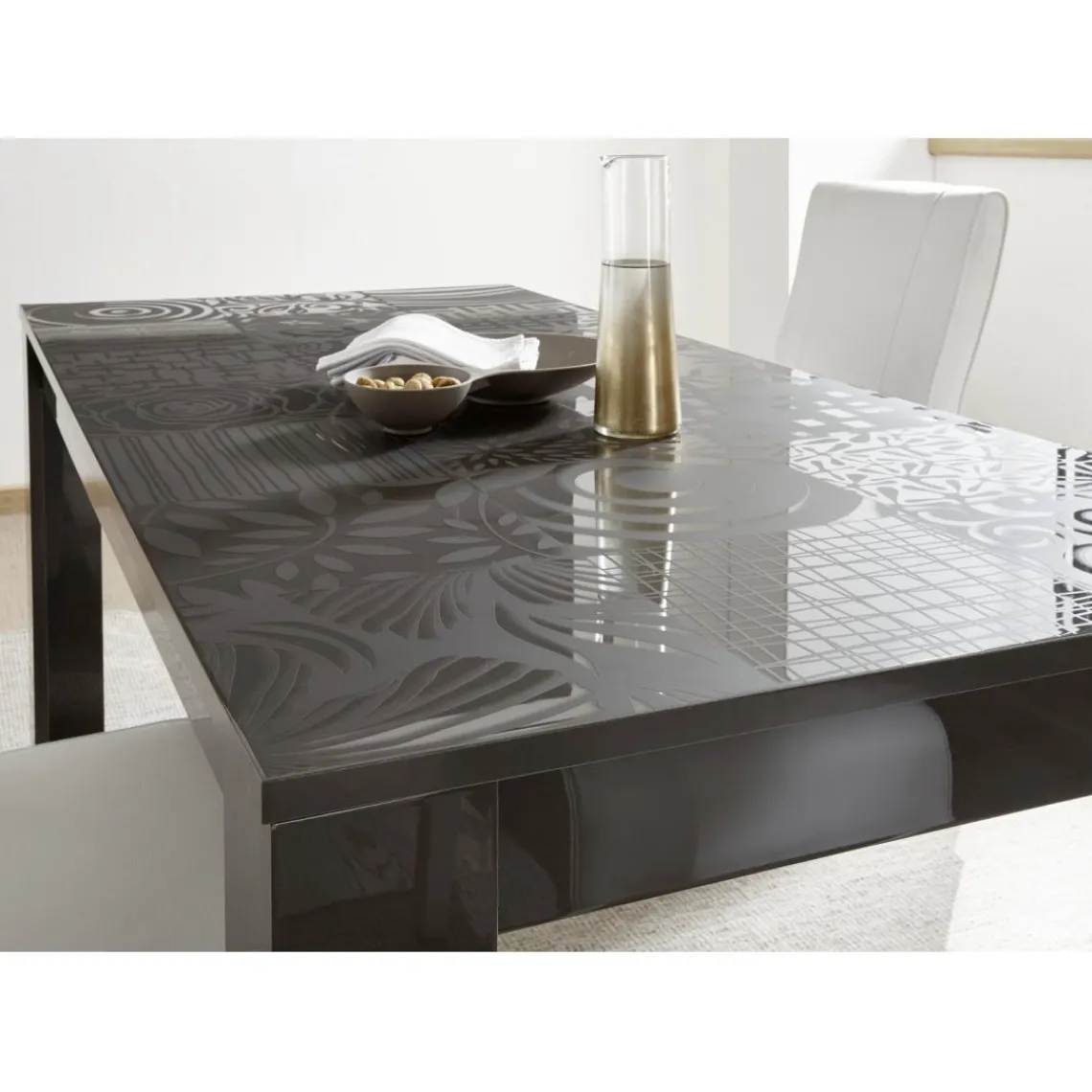 3S. x Home Table 180x90cm MIRO laqué gris brillant Sale