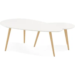 ALTEREGO Tables gigognes design 'TETRYS' blanches New