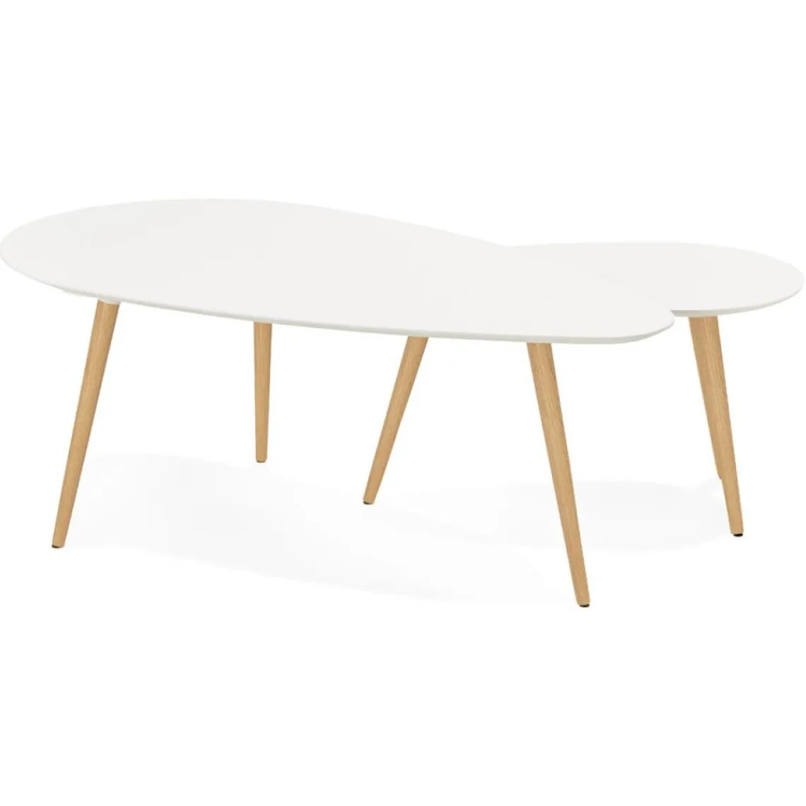 ALTEREGO Tables gigognes design 'TETRYS' blanches New