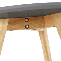 ALTEREGO Tables gigognes ronde 'GABY' grises foncées Clearance