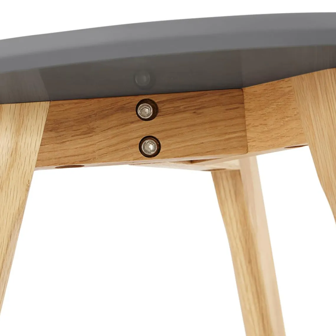 ALTEREGO Tables gigognes ronde 'GABY' grises foncées Clearance