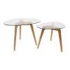 3S. x Home Tables Gigognes Verre Chêne PETSAMO Discount