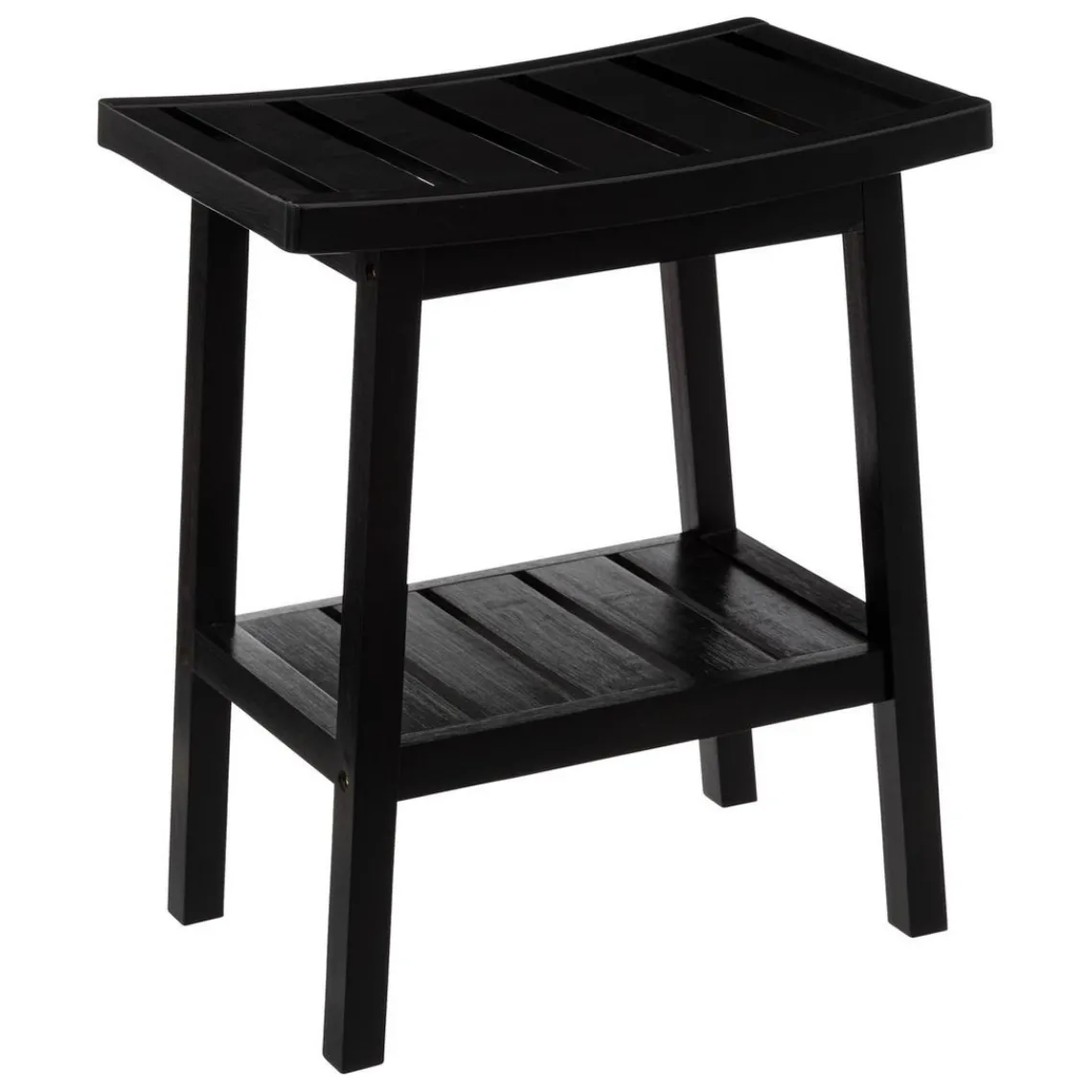 3S. x Home Tabouret avec rangement en bambou - noir Discount