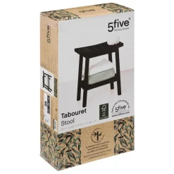 3S. x Home Tabouret avec rangement en bambou - noir Discount