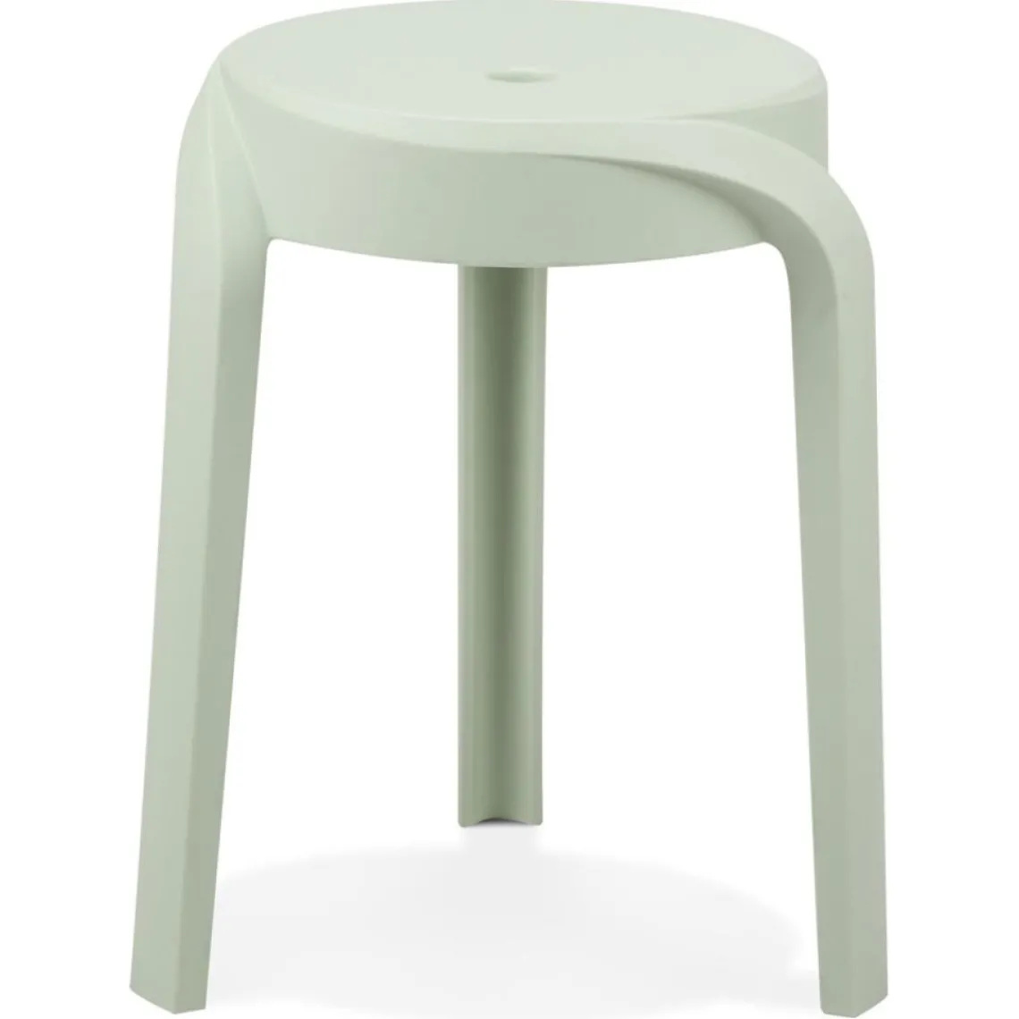 ALTEREGO Tabouret bas empilable 'POMPA' en matière plastique vert clair Hot