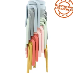 ALTEREGO Tabouret bas empilable 'POMPA' en matière plastique noir Best