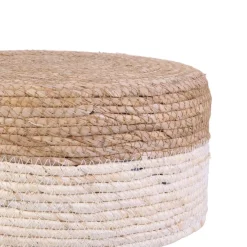 3S. x Home Tabouret Blanc et bois ANTONIO