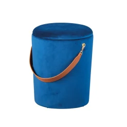 3S. x Home Tabouret Coffre Bleu TCHAI New