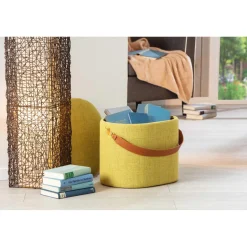 3S. x Home Tabouret Coffre Jaune et Vert SAVANA Clearance