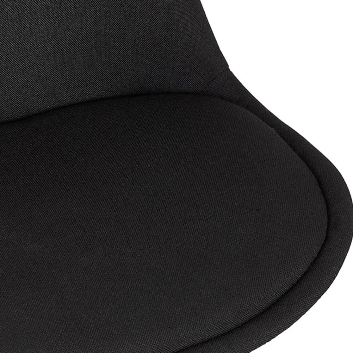 ALTEREGO Tabouret de bar 'ALOE' en tissu noir avec pied en métal Discount