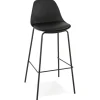 ALTEREGO Tabouret de bar 'COOKIE' noir style industriel Hot