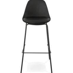 ALTEREGO Tabouret de bar 'COOKIE' noir style industriel Hot