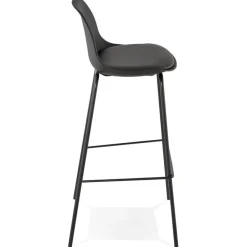 ALTEREGO Tabouret de bar 'COOKIE' noir style industriel Hot