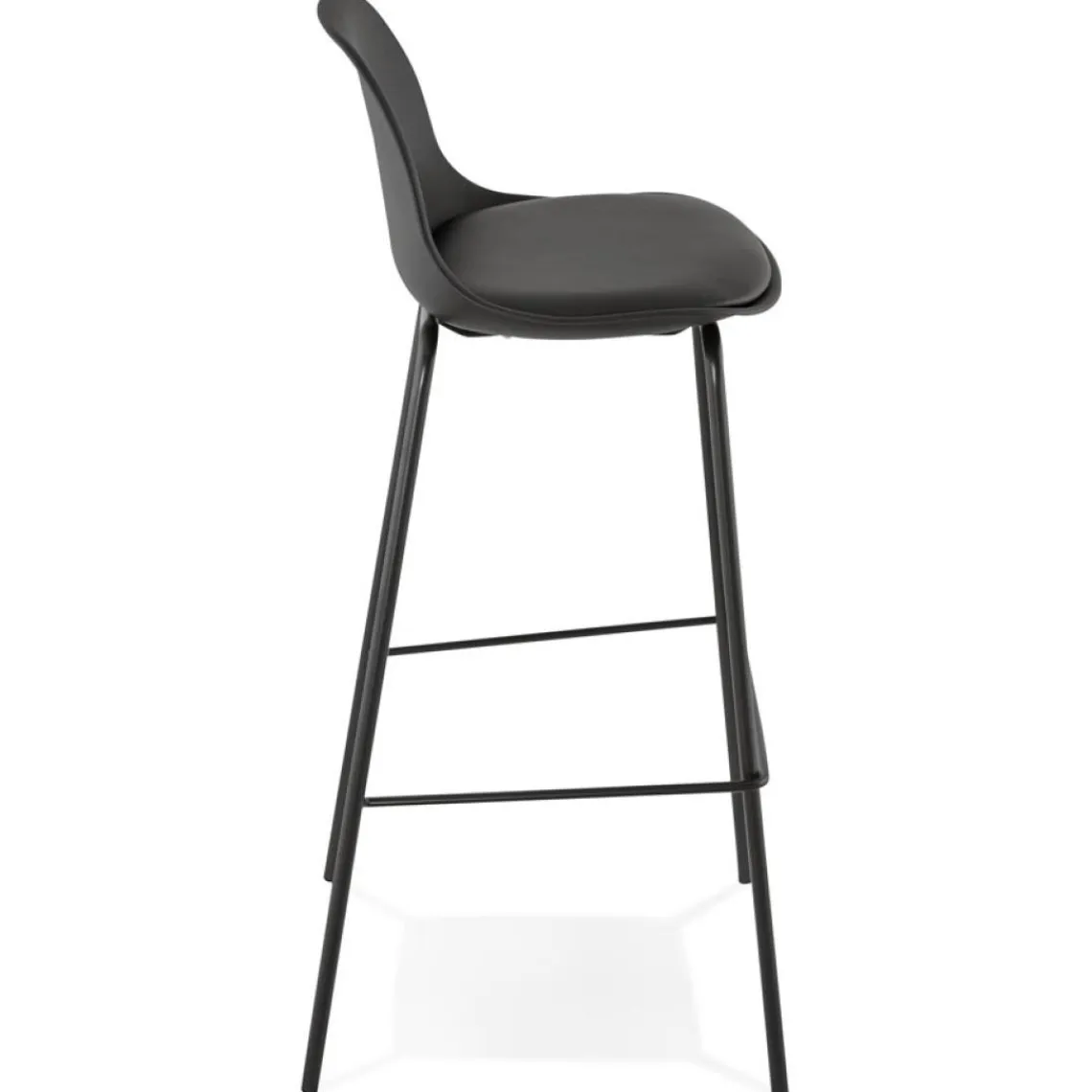 ALTEREGO Tabouret de bar 'COOKIE' noir style industriel Hot