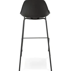 ALTEREGO Tabouret de bar 'COOKIE' noir style industriel Hot