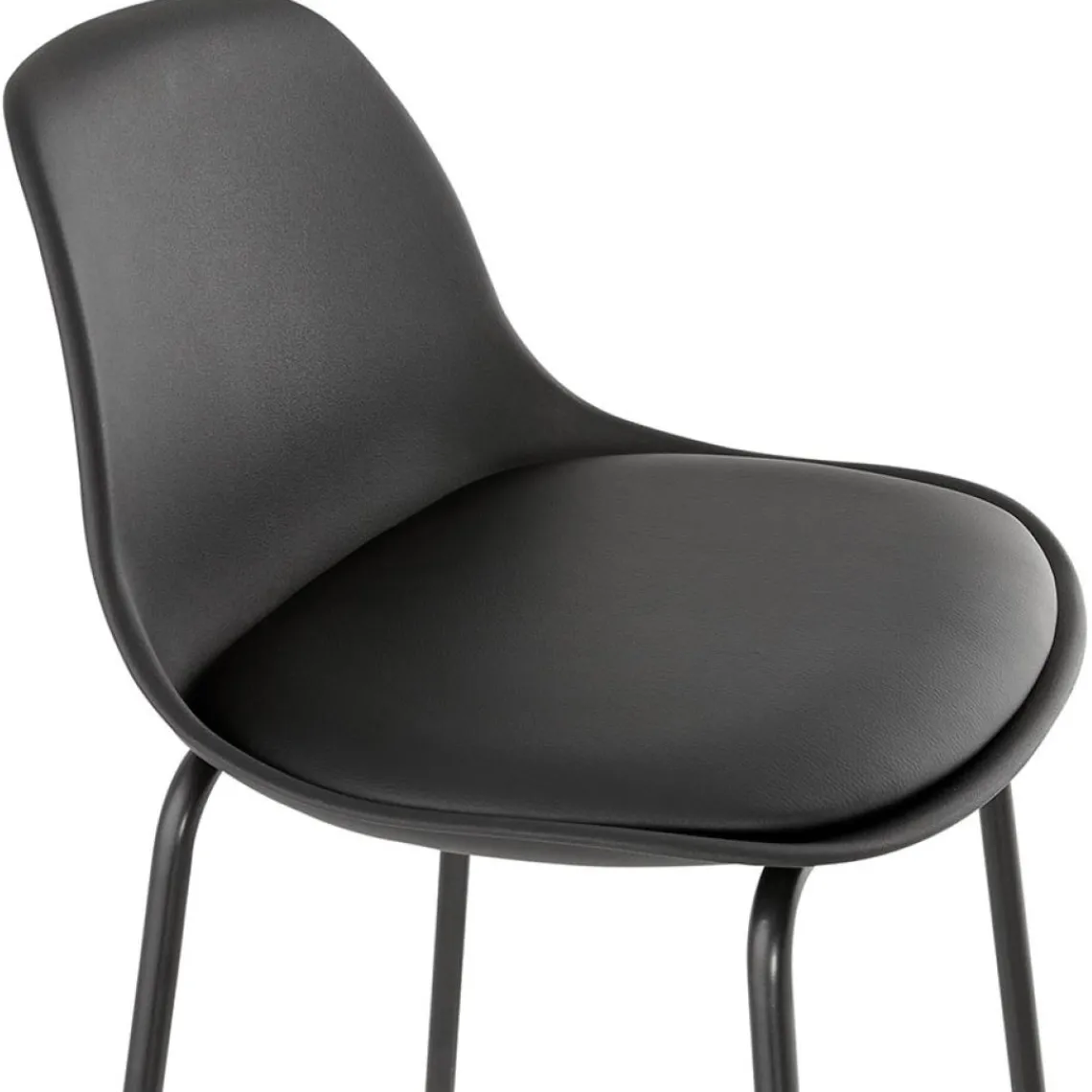 ALTEREGO Tabouret de bar 'COOKIE' noir style industriel Hot