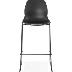 ALTEREGO Tabouret de bar design 'BERLIN' noir empilable style industriel Discount