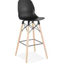 ALTEREGO Tabouret de bar design 'COSMIK' noir style scandinave Clearance