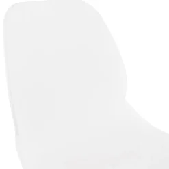 ALTEREGO Tabouret de bar design empilable 'BERLIN' blanc avec pied en métal blanc Clearance