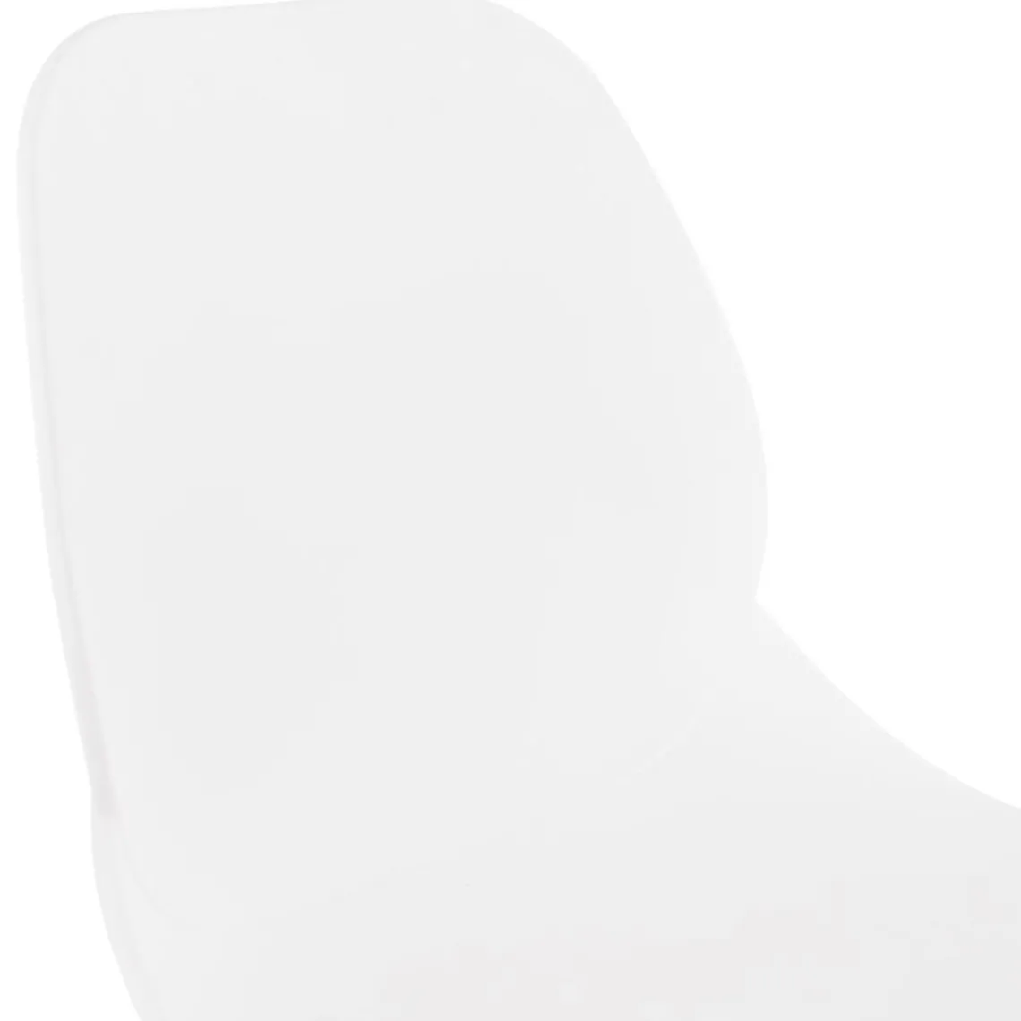 ALTEREGO Tabouret de bar design empilable 'BERLIN' blanc avec pied en métal blanc Clearance