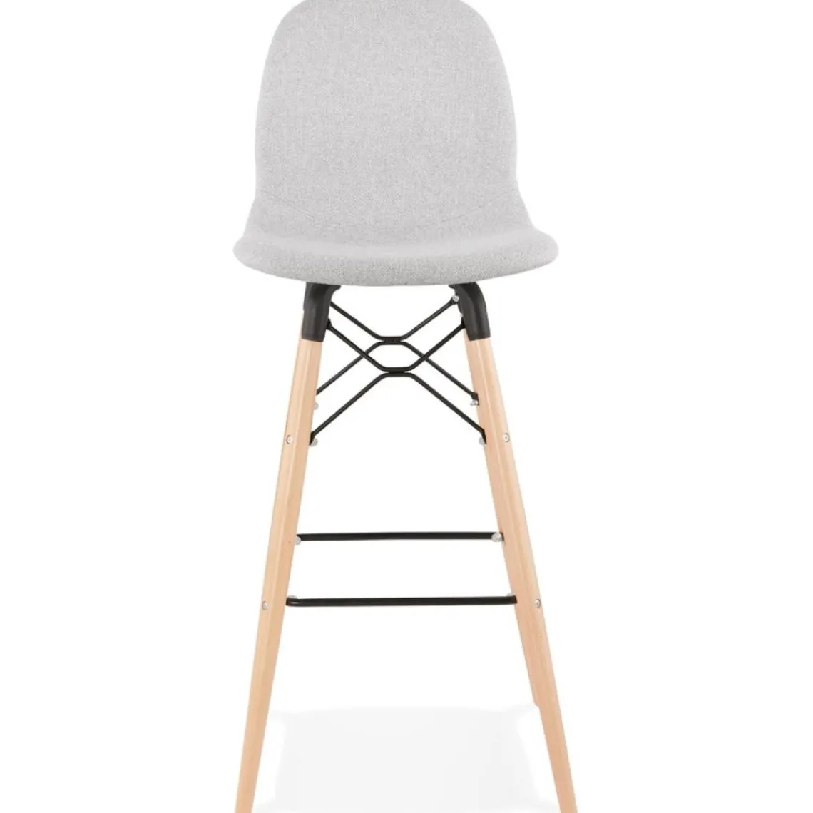 ALTEREGO Tabouret de bar design 'GALACTIK' en tissu gris clair style scandinave Discount