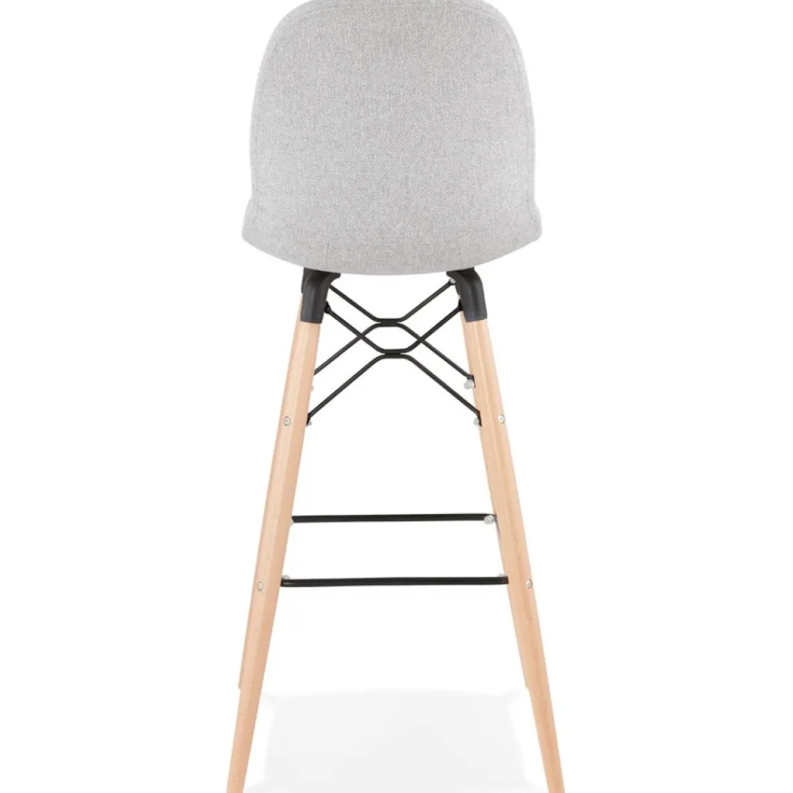 ALTEREGO Tabouret de bar design 'GALACTIK' en tissu gris clair style scandinave Discount