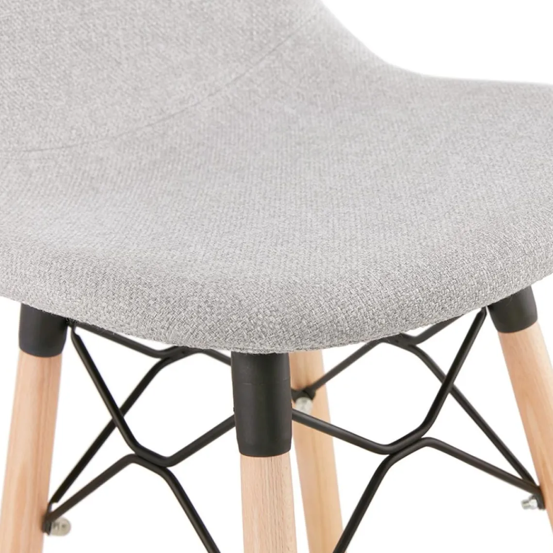 ALTEREGO Tabouret de bar design 'GALACTIK' en tissu gris clair style scandinave Discount