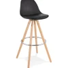 ALTEREGO Tabouret de bar design 'TATAMI' noir New