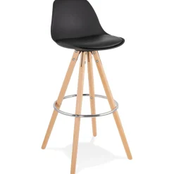 ALTEREGO Tabouret de bar design 'TATAMI' noir New
