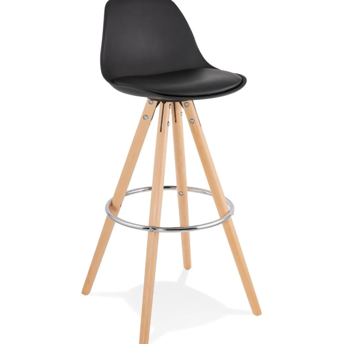 ALTEREGO Tabouret de bar design 'TATAMI' noir New