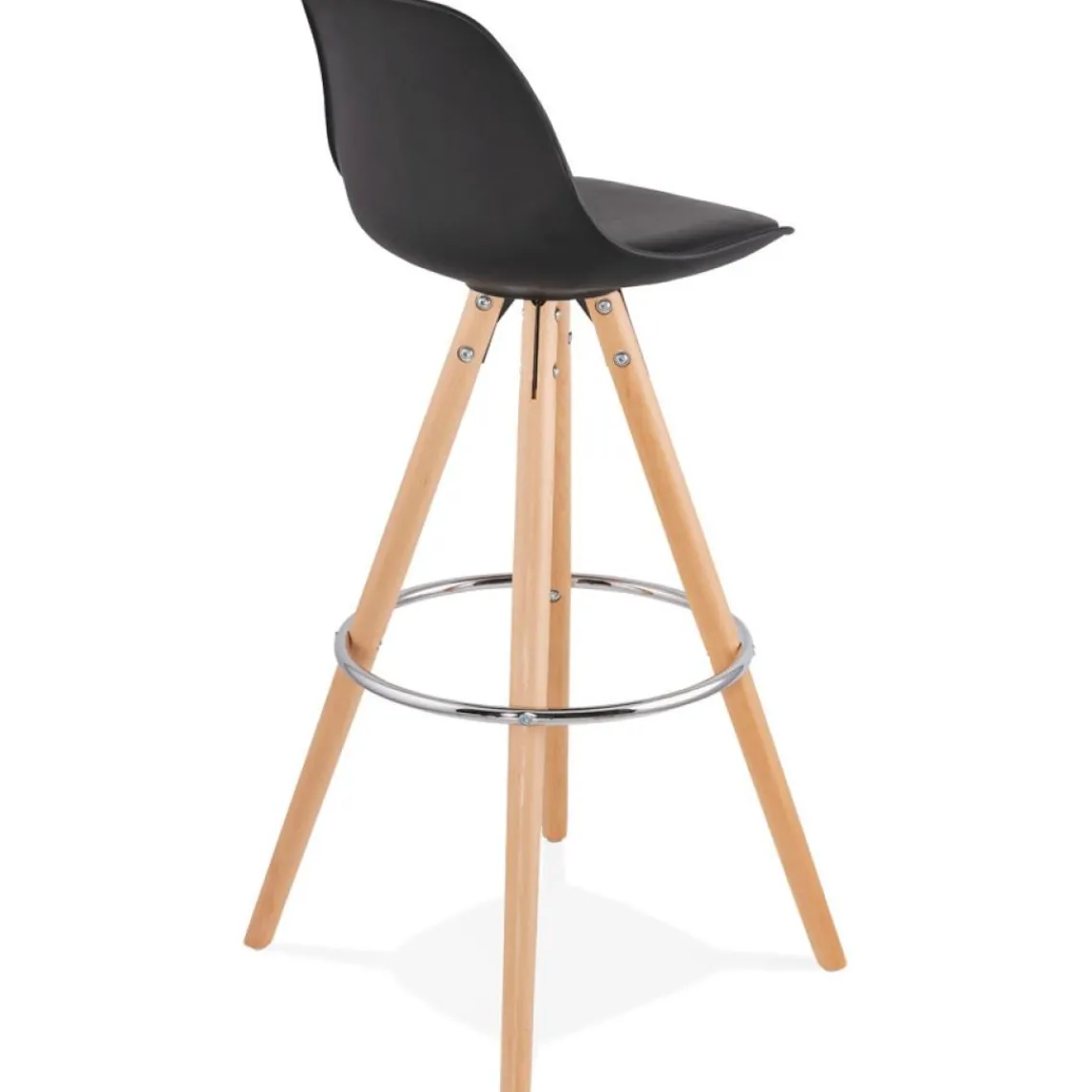 ALTEREGO Tabouret de bar design 'TATAMI' noir New