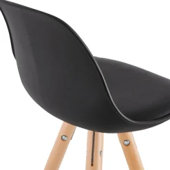 ALTEREGO Tabouret de bar design 'TATAMI' noir New