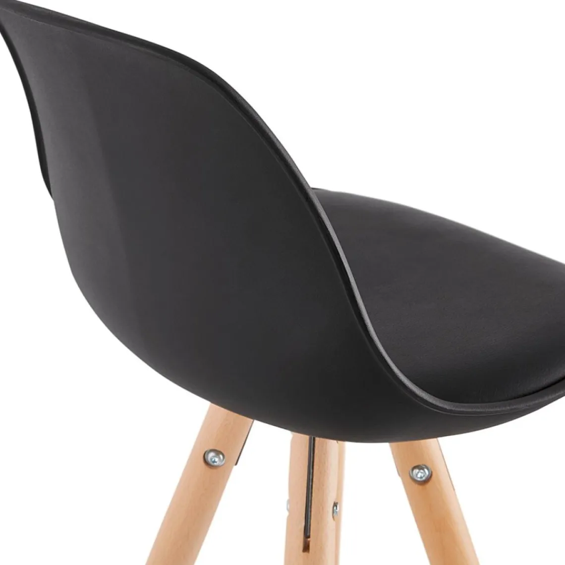 ALTEREGO Tabouret de bar design 'TATAMI' noir New