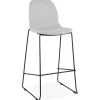 ALTEREGO Tabouret de bar 'EKTOR' gris clair en tissu empilable Hot