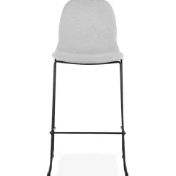 ALTEREGO Tabouret de bar 'EKTOR' gris clair en tissu empilable Hot