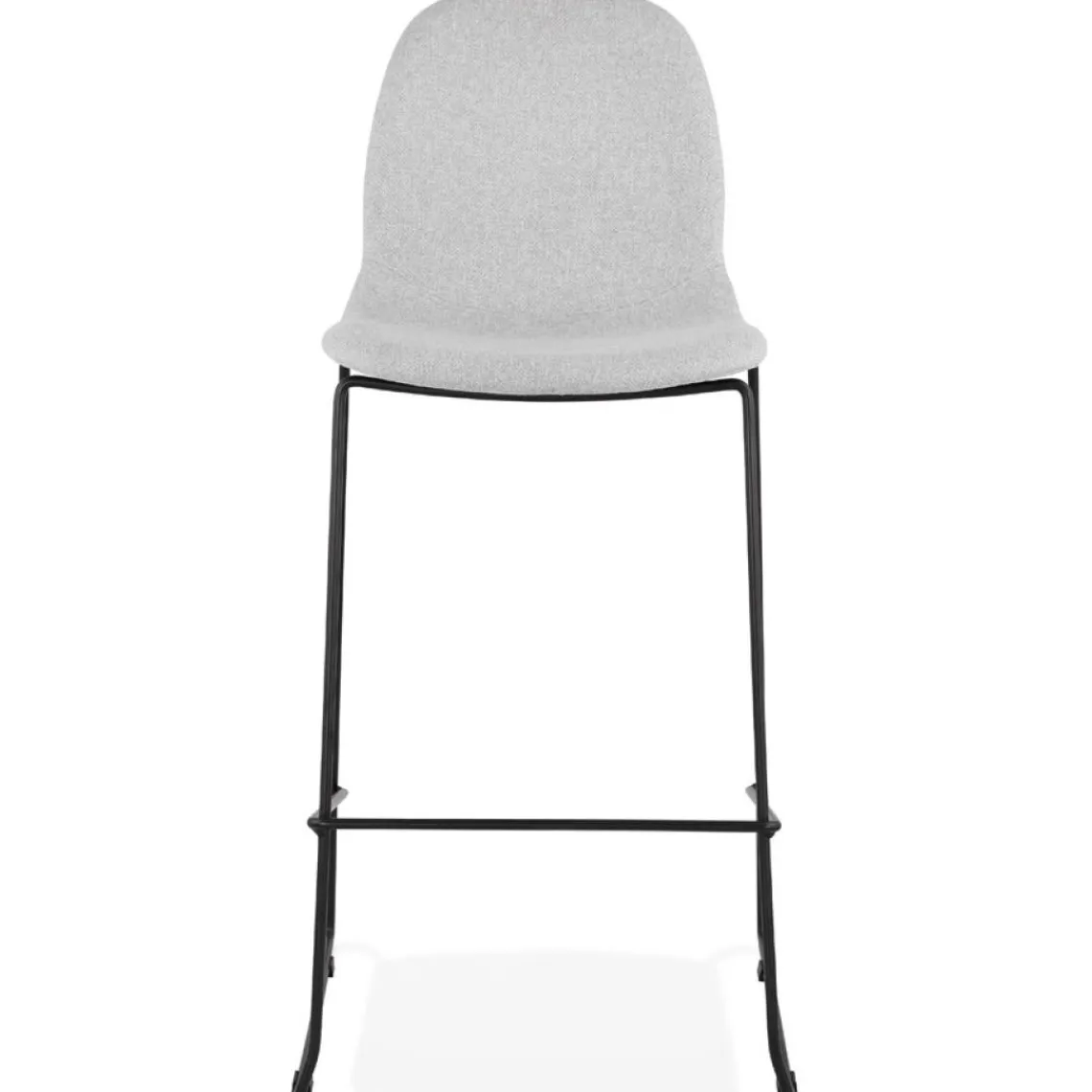 ALTEREGO Tabouret de bar 'EKTOR' gris clair en tissu empilable Hot