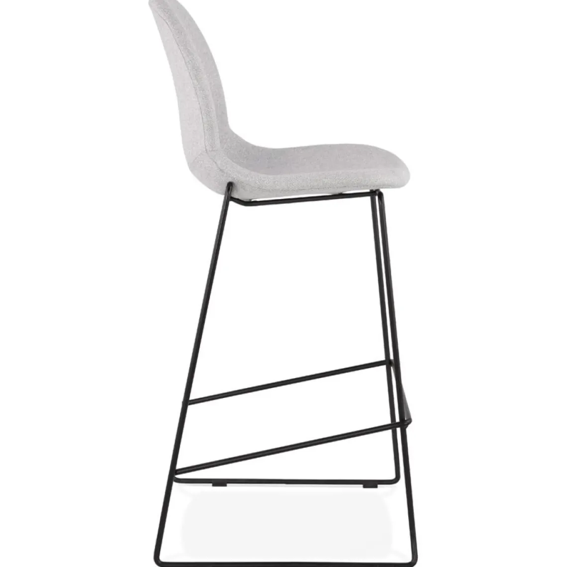ALTEREGO Tabouret de bar 'EKTOR' gris clair en tissu empilable Hot