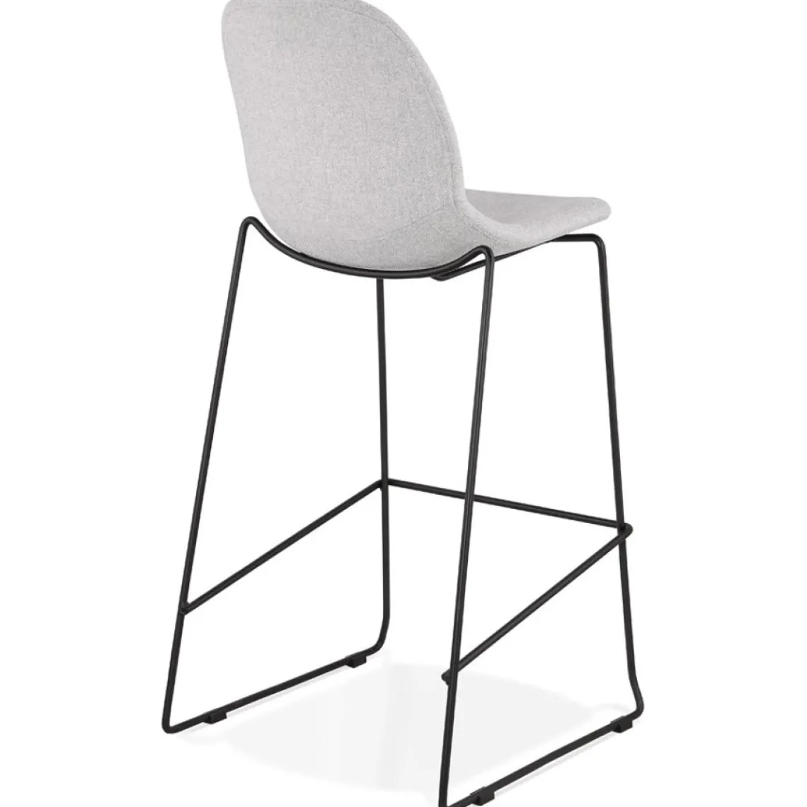 ALTEREGO Tabouret de bar 'EKTOR' gris clair en tissu empilable Hot