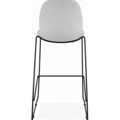 ALTEREGO Tabouret de bar 'EKTOR' gris clair en tissu empilable Hot